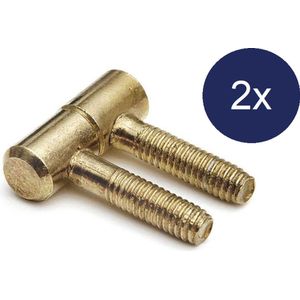 Meubel - Inboorpaumelle - Mini - 29x11 - Messing - 2 Stuks