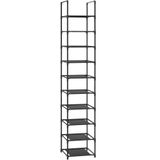 Isak - Schoenenrek - Zwart - 33 x 33 x 173 cm