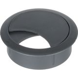 Kabeldoorvoer - Zilver - Boordiameter: ø60mm - Diepte: 20mm - Diameter: ø69mm - Rond