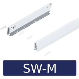 MERIVOBOX zijkant - set N-hoogte, R L, 550mm Kleur: zijdewit