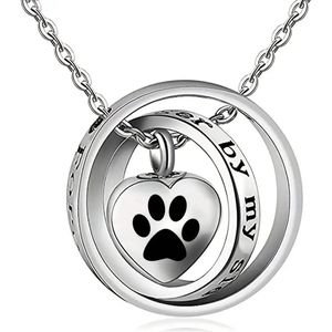 Ashanger met ketting - Dieren Asketting | Roestvrijstalen Crematie Sieraad - Hond of Kat