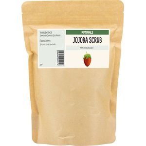 Gezichtsscrub 100 % Natuurlijk & Puur - 250gr - Gemaakt van Jojoba Korrels en Jojoba Olie - Rijk aan Vitamines E en B - Gezichtsscrub Vrouwen en Mannen - Geschikt als Scrub voor zowel Gezichtsreiniging als Lichaam - Natuurlijk Jojoba Scrub