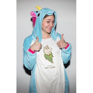Shirt - I’m a uni corn- Wurban Wear | Grappig shirt | Eenhoorn | Unisex tshirt | Vrolijk | Kleuren | Wit
