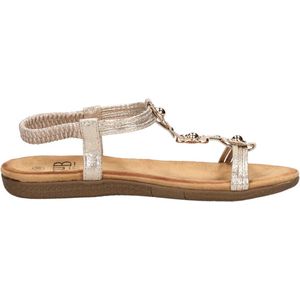 SUB55 Comfortabel Sandalen Plat - goudkleur - Maat 40