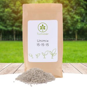 Unimix 15-15-15 - 18kg - 600m² - Een echte alleskunner met de juiste verhouding die uw planten nodig hebben tijdens het groeiseizoen - Kunstmest - Gazonmest - Tuinmest - Moestuin - hersluitbare verpakking