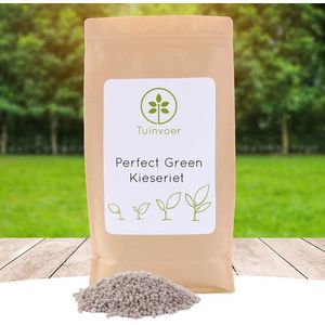Perfect Green Kieseriet - 12kg - 400m² - Geeft je gazon en planten snel een diep groene kleur - Kunstmest - Gazonmest - Tuinmest - Moestuin - hersluitbare verpakking