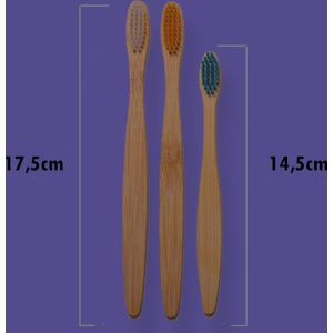Bamboe tandenborstels familie set (3st) - Gratis verzending - Bamboo - Tandenborstels voor het hele gezin - Duurzaam en milieuvriendelijk - Perfect voor dagelijks gebruik - Eco-vriendelijke - Bamboo Tandenborstel - Kindertandenborstel