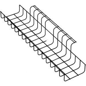 Universele kabelgoot voor onder bureau, 790 mm ZWART.