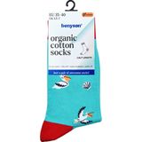 Benyson - Pelicaan - Huissokken - Blauw - Organisch Katoen - 1 Paar