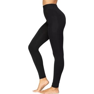 Heat Booster thermo legging dames fleece - Warme strakke Thermobroek  - Zwart