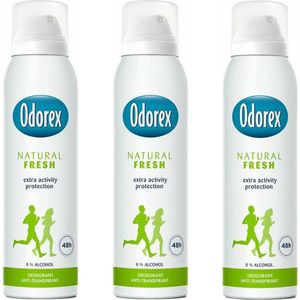 Odorex Deo Spray - Natural Fresh - 3 x 150 ml