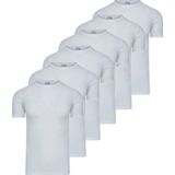 Beeren 6 stuks ondershirt heren - Ronde hals - 100 Katoen - Wit