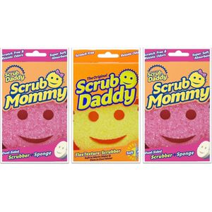 Pink Stuff Scrub Sponzen - Scrub Daddy & 2 x Scrub Mommy