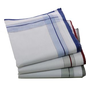 Tiseco 12 stuks Heren zakdoeken Jack - 40 - Wit