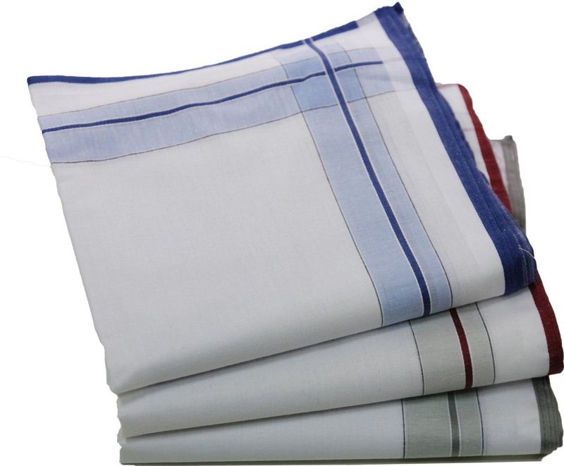 Tiseco 12 stuks Heren zakdoeken Jack - 40 - Wit