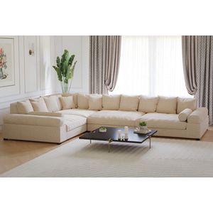 hoekbank xxl big sofa fatguy- corduroy rib beige- hoekbanken en hoeksalon bij zetelsenbedden