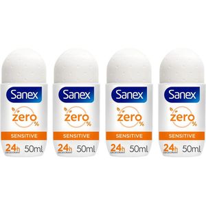 Sanex Deo Roller - Zero Sensitive 4 x 50 ml