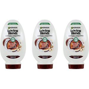 Garnier Conditioner - Loving Blends Kokosmelk & Macademia - 3 x 250 ml