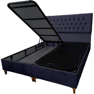 boxspring bed Dream Chester- 90x200cm- met opbergruimte- zonder matras- antraciet