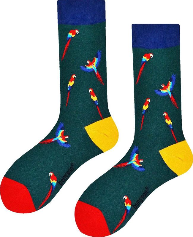 Benyson - Sokken - Groen - Papegaai - Organisch Katoen - 1 Paar