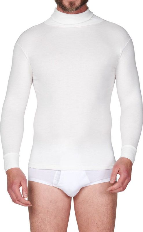 Beeren heren Thermo Colshirt - Lange mouwen - Wit