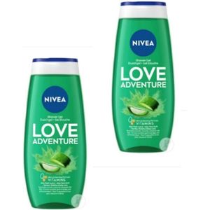 NIVEA Douchegel - Love Adventure - met Aloë Vera - 2 x 250 ml