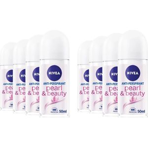 NIVEA® Deo Roller - Pearl & Beauty - Grootverpakking 8 x 50 ml