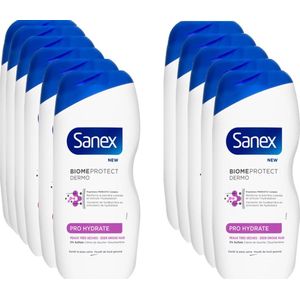 Sanex Douchegel - Pro Hydrate - Voordeelverpakking 12 x 250 ml