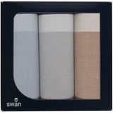 Swan 3-stuks Heren zakdoeken - Henry - 5374 - 40 - Blauw.