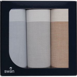 Swan 3-stuks Heren zakdoeken - Henry - 5374 - 40 - Blauw.