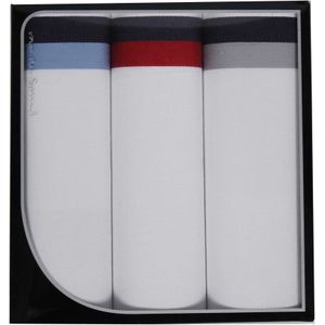Swan 3 stuks - Heren zakdoeken, Club Origineel 2 - 46 - Wit