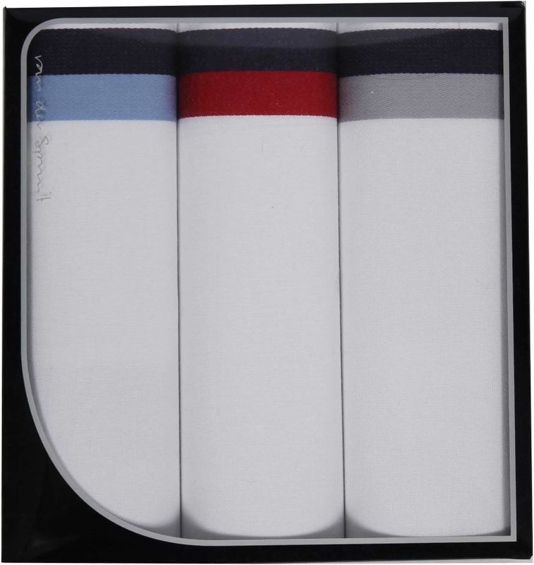 Swan 3 stuks - Heren zakdoeken, Club Origineel 2 - 46 - Wit