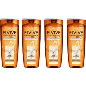 Elvive Shampoo - Extraordinairy Oil Fijne Kokosolie - 4 x 250 ml