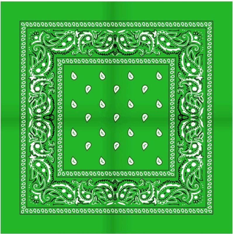 Boeren zakdoek Rain drop 54x54 - 54 - Groen