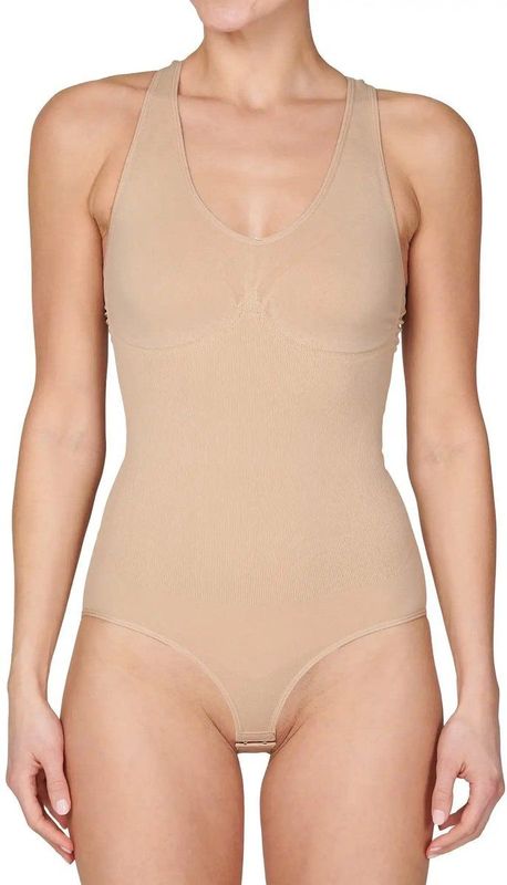 J&C - Shapewear Bodysuit - Wit - Corrigerende Body met Brede Bandjes