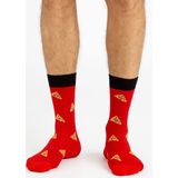 Benyson - Huissokken - Rood - Organisch Katoen - 1 Paar - Vrolijke Pizza Print