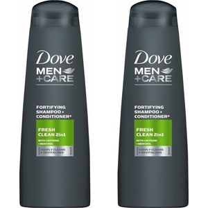 Dove Shampoo 2 in 1 - Men+Care - Fresh Clean - 2 x 250 ml