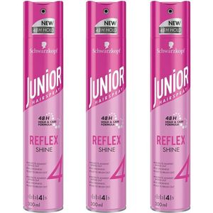 Junior Haarlak - Ultra Reflex Shine - 3 x 300 ml