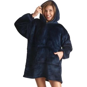 Cocodream - Draagbaar Deken - Donkerblauw - Hoodie