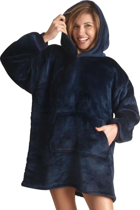 Cocodream - Draagbaar Deken - Donkerblauw - Hoodie