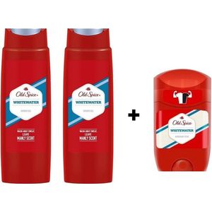 Old Spice Whitewater Set - 2 x Douchegel & 1 x Deo Stick