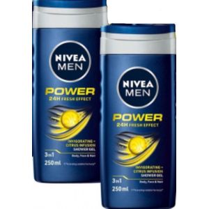 Nivea Men Douchegel - Power Fresh - 2 x 250 ml