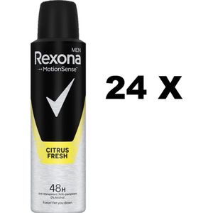 Rexona MEN Deo Spray - Citrus Fresh - Voordeelverpakking 24 x 150 ml