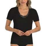 Entex dames thermo shirt korte mouw met kant - DS2001 - Creme