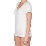 Entex dames thermo shirt korte mouw met kant - DS2001 - Creme