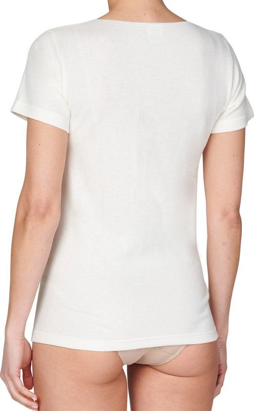 Entex dames thermo shirt korte mouw met kant - DS2001 - Creme