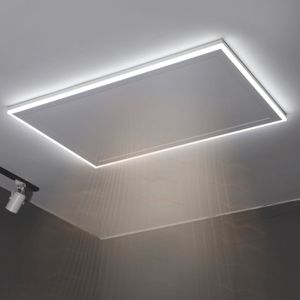 Infrarood Verwarmingspaneel Plafond met Verlichting - 370W - 63x65.5x3.3cm - Inclusief Thermostaat - Dimbaar