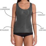 J&C - Correctie Hemd - Zwart - Microfiber