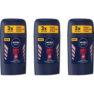 Nivea Deo Stick - Dry Impact - 3 x 50 ml