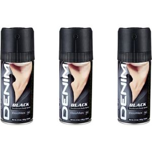 Denim Black Deo Spray 3 x 150 ml